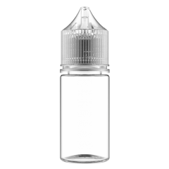 Clear Unicorn Bottle for Eliquid & Ejuice 30ml childproof