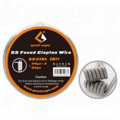 GeekVape SS Fused Clapton Wire (24GAx2+32GA) 10ft ZS08