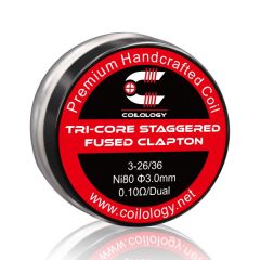 Coilology Tri-Core Staggered Fused Clapton 2pcs Handmade Coils