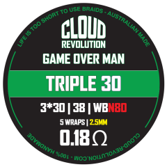 Game Over Man - Triple 30 2pcs Ni80 Alien coils Cloud Revolution